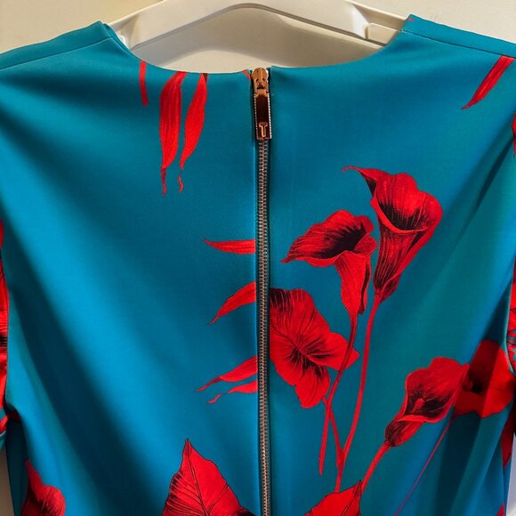 Ted Baker London Fantasia V Neck Skater Dress - Picture 3 of 6